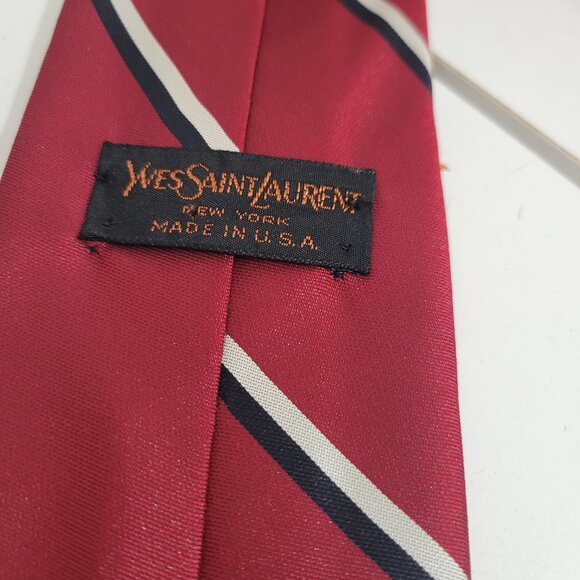 Vintage 70's YSL Yves Saint Laurent French Tie - Picture 2 of 2